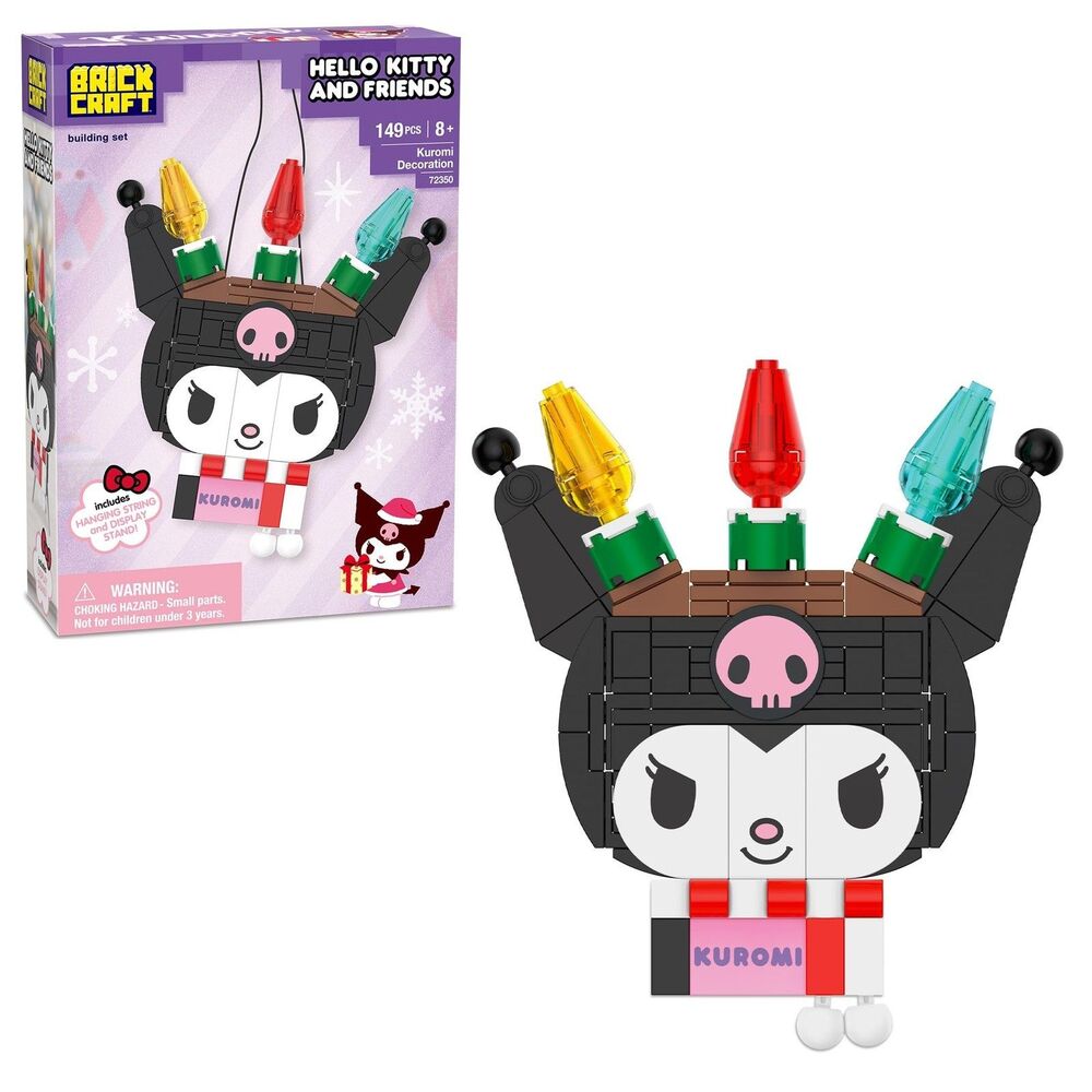 Hello Kitty Kuromi Brick Craft Building Set Ornament With Display Stand 149 Pcs